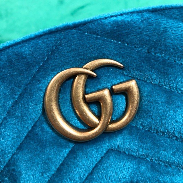 Gucci腰包 476434 古馳原單新款 古奇GG Marmont天鵝絨女士腰包  gqy2370